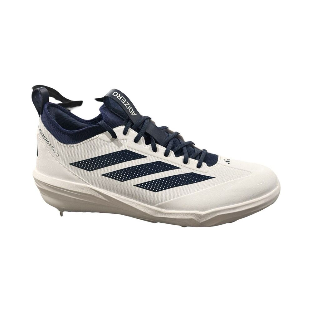 Size 15 Adidas Adizero Impact 2.0 White Navy Mens Baseball Cleats JH6735